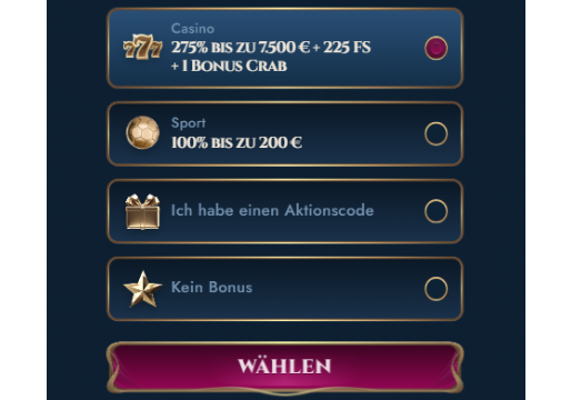 Rich Royal Casino Registrierung